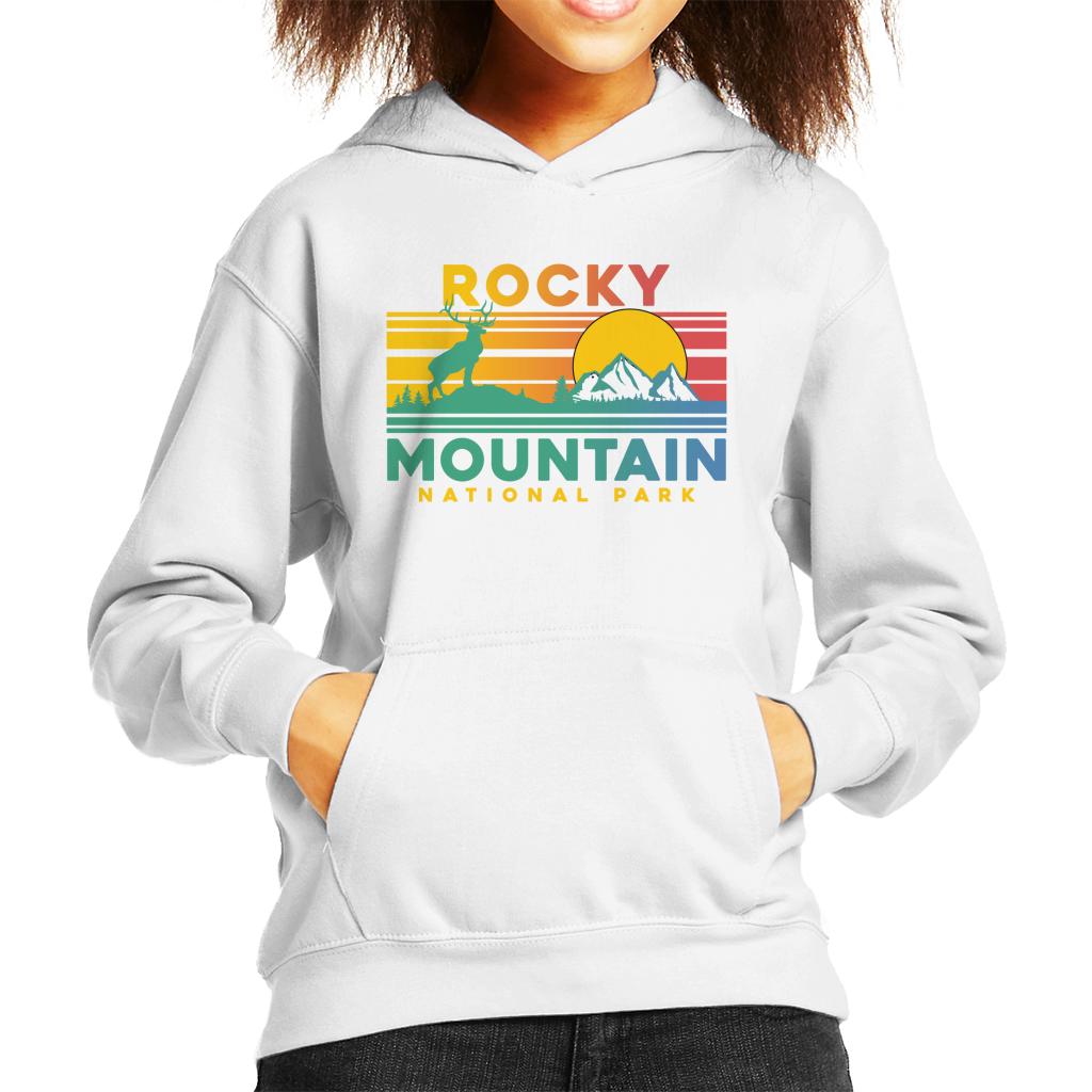 US National Parks Rocky Mountain Sunset Kid's Hooded Sweatshirt-ALL + EVERY