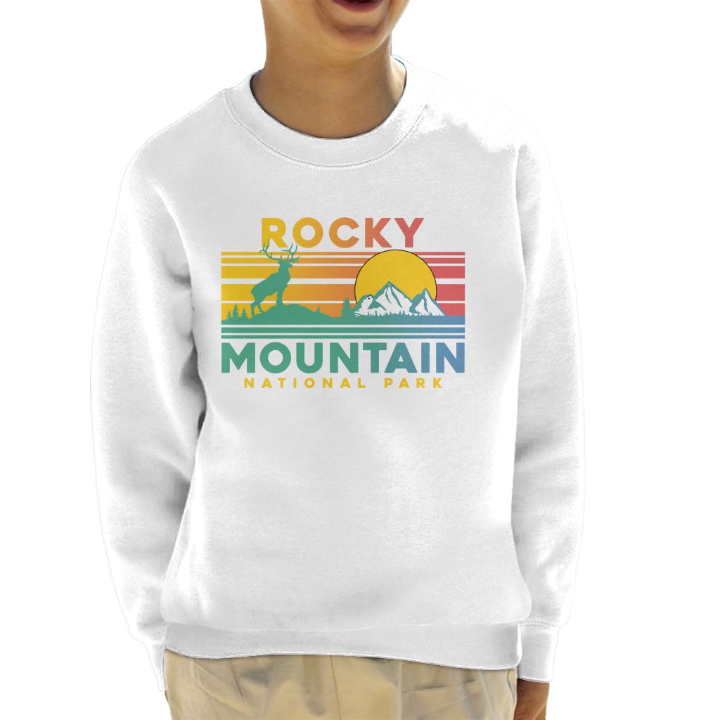 US National Parks Rocky Mountain Sunset Kid's Sweatshirt-ALL + EVERY