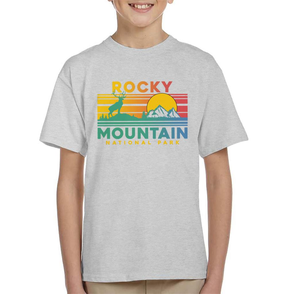 US National Parks Rocky Mountain Sunset Kid's T-Shirt-ALL + EVERY