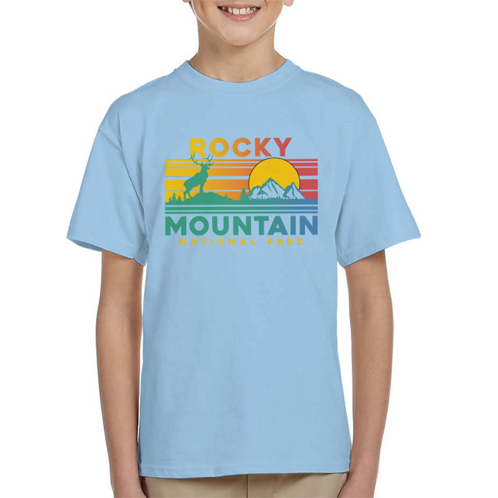 US National Parks Rocky Mountain Sunset Kid's T-Shirt-ALL + EVERY