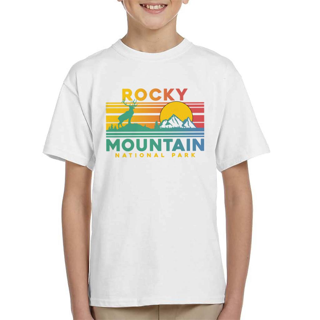 US National Parks Rocky Mountain Sunset Kid's T-Shirt-ALL + EVERY