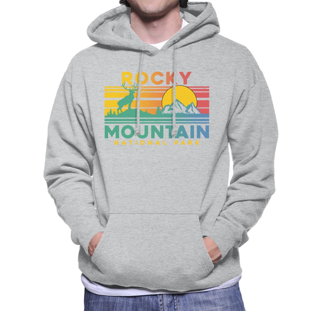 US National Parks Rocky Mountain Sunset Men's Hooded Sweatshirt-ALL + EVERY