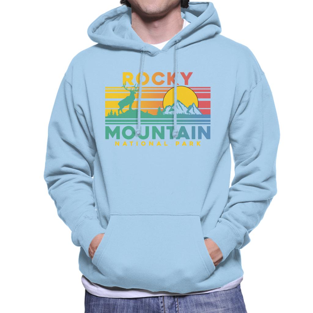 US National Parks Rocky Mountain Sunset Men's Hooded Sweatshirt-ALL + EVERY