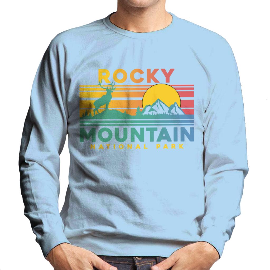 US National Parks Rocky Mountain Sunset Men's Sweatshirt-ALL + EVERY