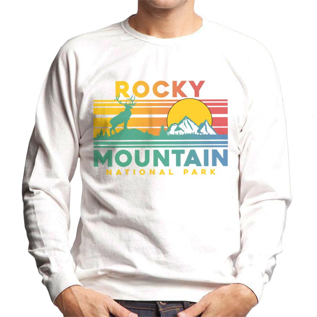 US National Parks Rocky Mountain Sunset Men's Sweatshirt-ALL + EVERY