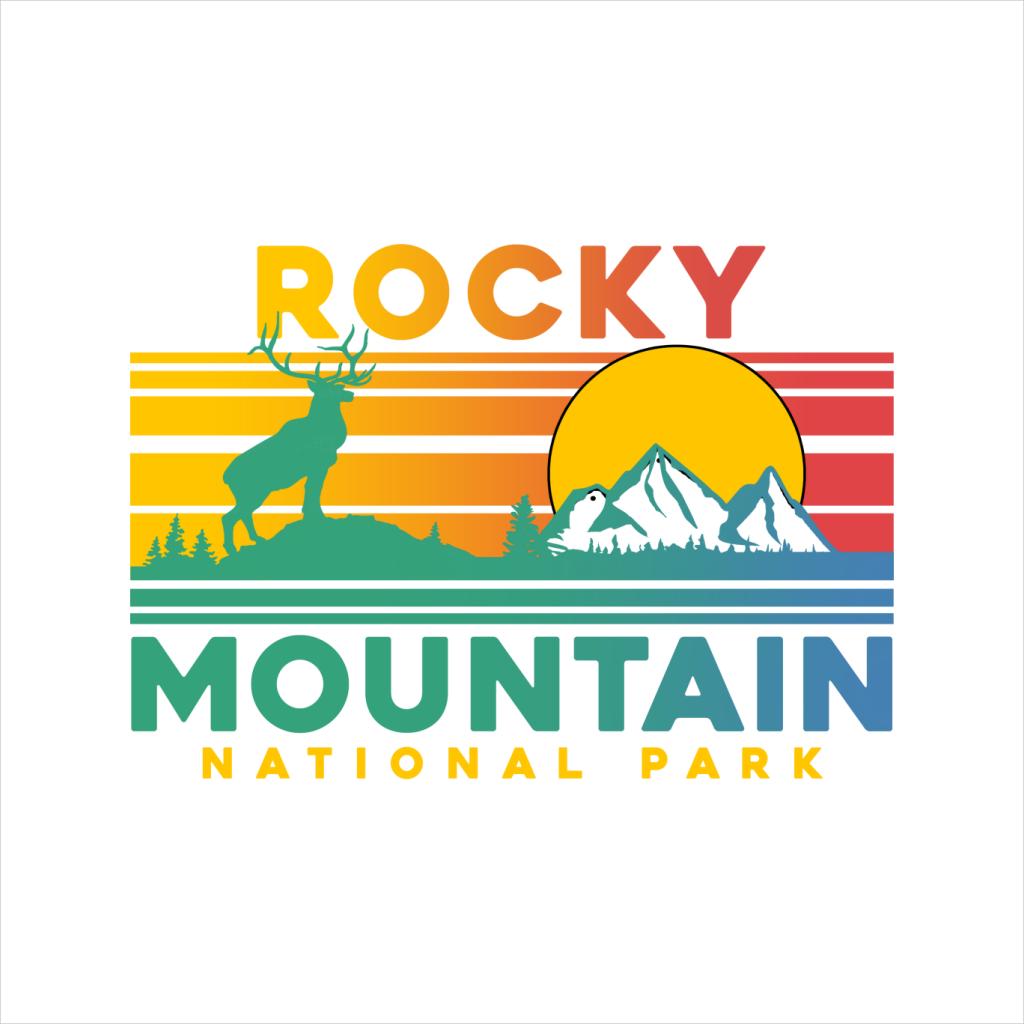 US National Parks Rocky Mountain Sunset Men's T-Shirt-ALL + EVERY