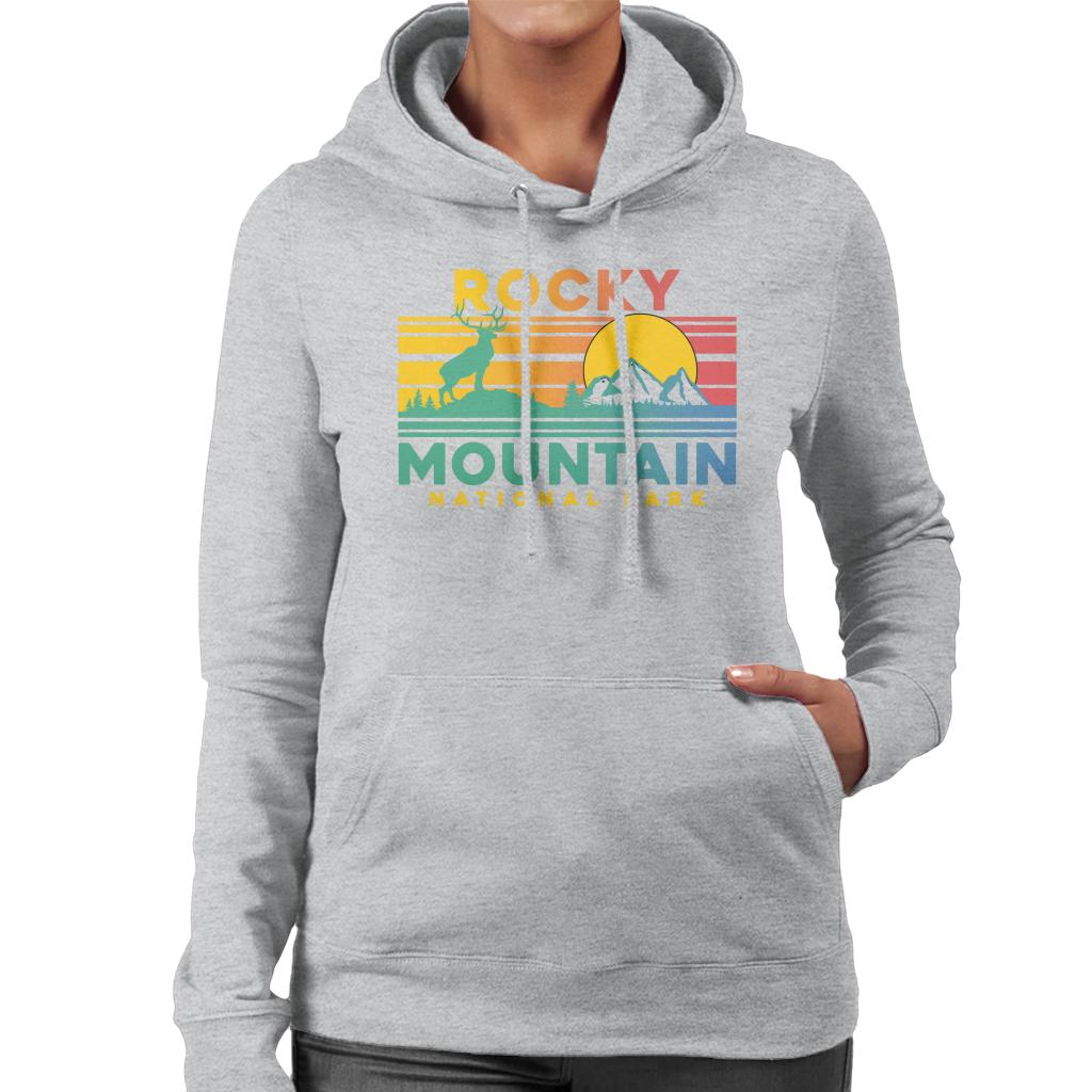 US National Parks Rocky Mountain Sunset Women's Hooded Sweatshirt-ALL + EVERY