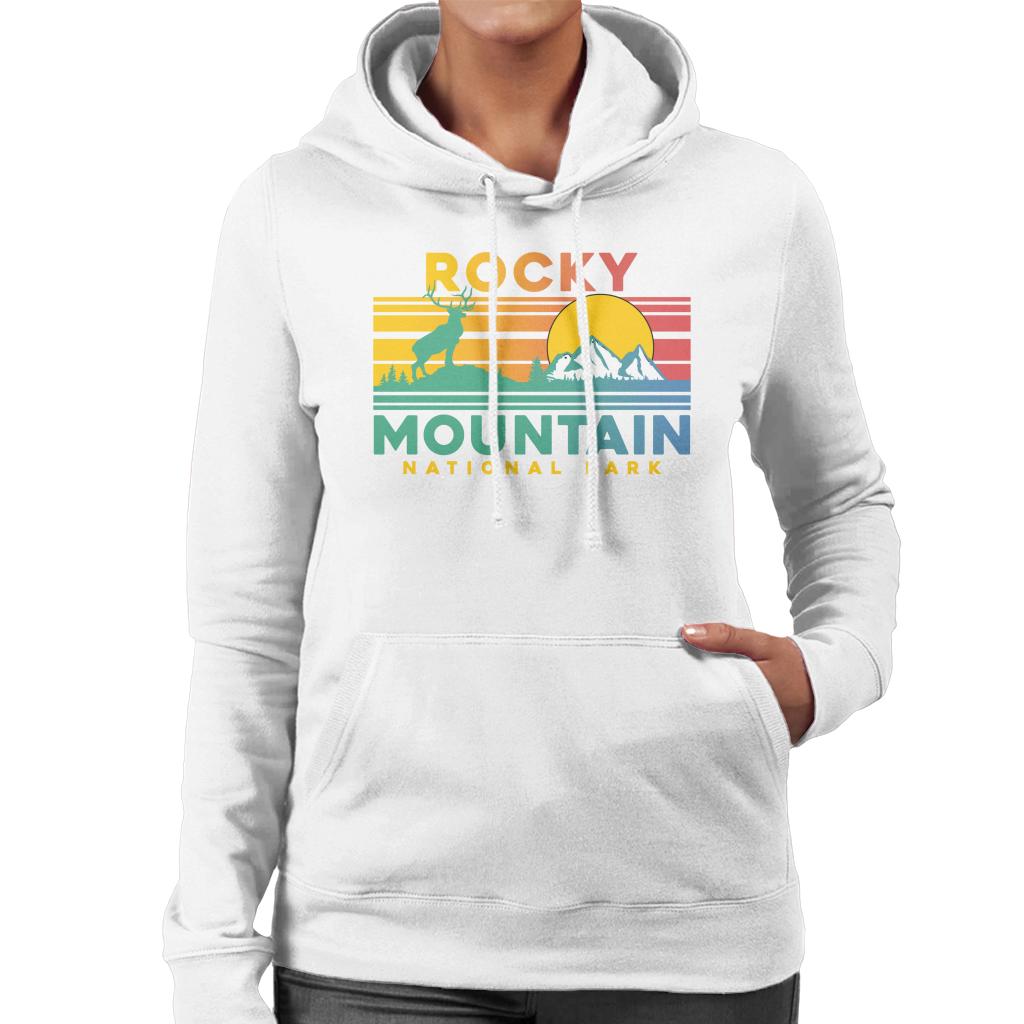 US National Parks Rocky Mountain Sunset Women's Hooded Sweatshirt-ALL + EVERY