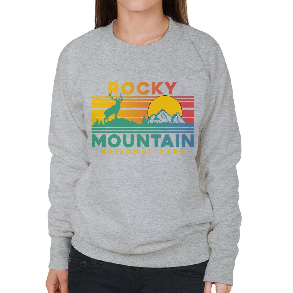 US National Parks Rocky Mountain Sunset Women's Sweatshirt-ALL + EVERY