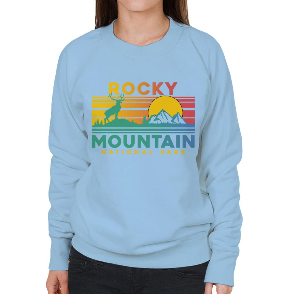 US National Parks Rocky Mountain Sunset Women's Sweatshirt-ALL + EVERY