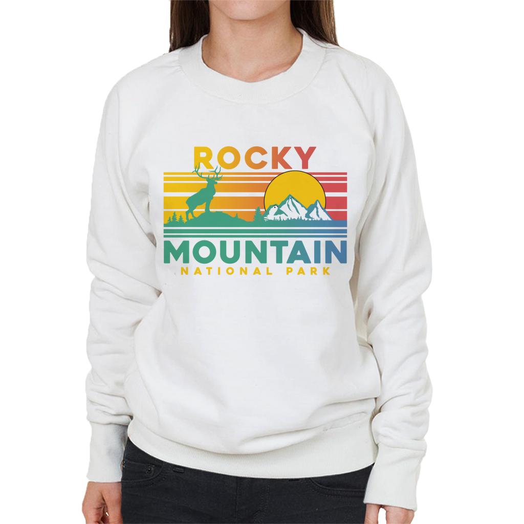 US National Parks Rocky Mountain Sunset Women's Sweatshirt-ALL + EVERY