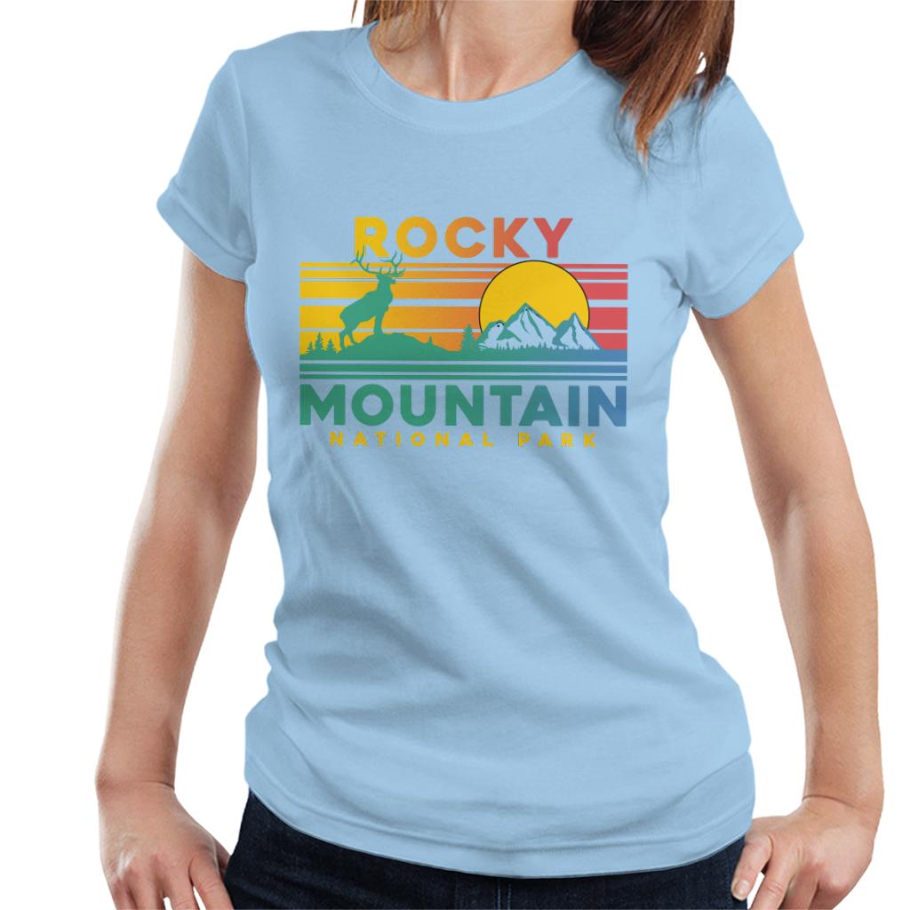 US National Parks Rocky Mountain Sunset Women's T-Shirt-ALL + EVERY