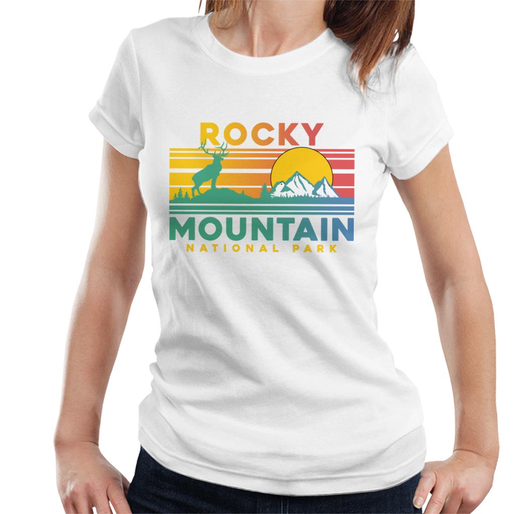 US National Parks Rocky Mountain Sunset Women's T-Shirt-ALL + EVERY