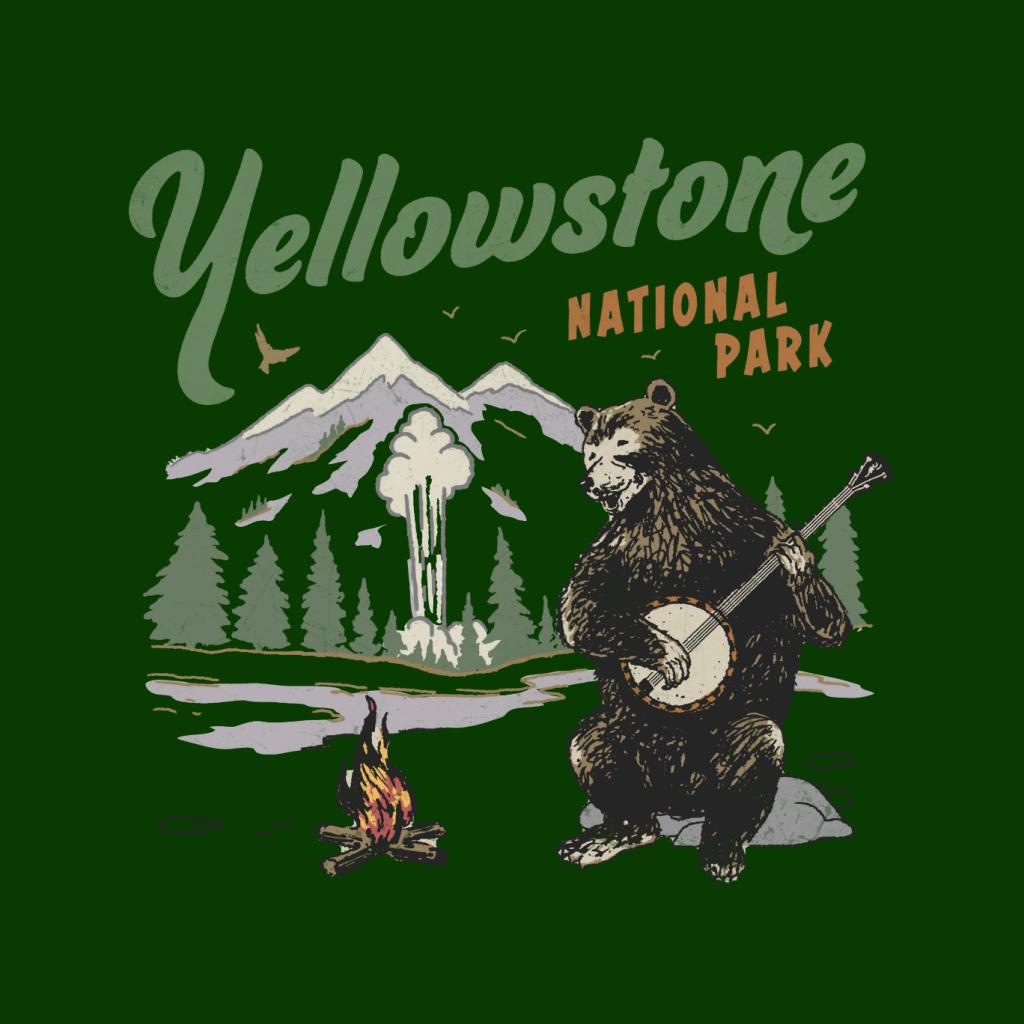 US National Parks Yellowstone Bear Playing Banjo Kid's Sweatshirt-ALL + EVERY