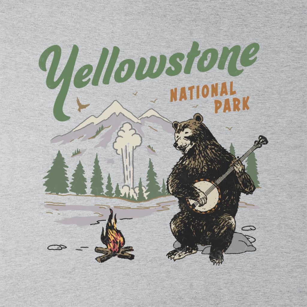 US National Parks Yellowstone Bear Playing Banjo Women's T-Shirt-ALL + EVERY