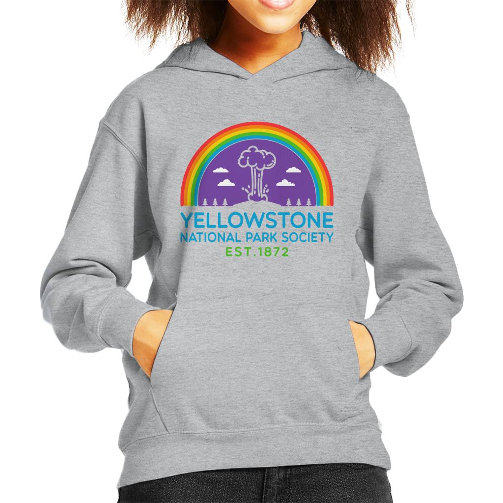 US National Parks Yellowstone Society Est 1872 Kid's Hooded Sweatshirt-ALL + EVERY