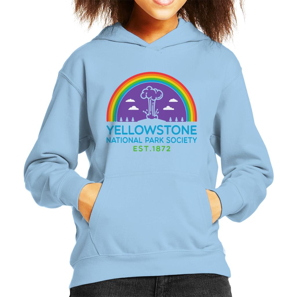 US National Parks Yellowstone Society Est 1872 Kid's Hooded Sweatshirt-ALL + EVERY