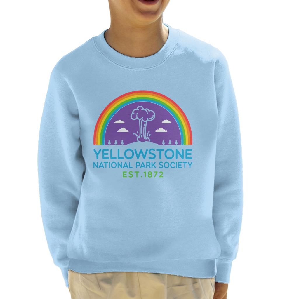 US National Parks Yellowstone Society Est 1872 Kid's Sweatshirt-ALL + EVERY