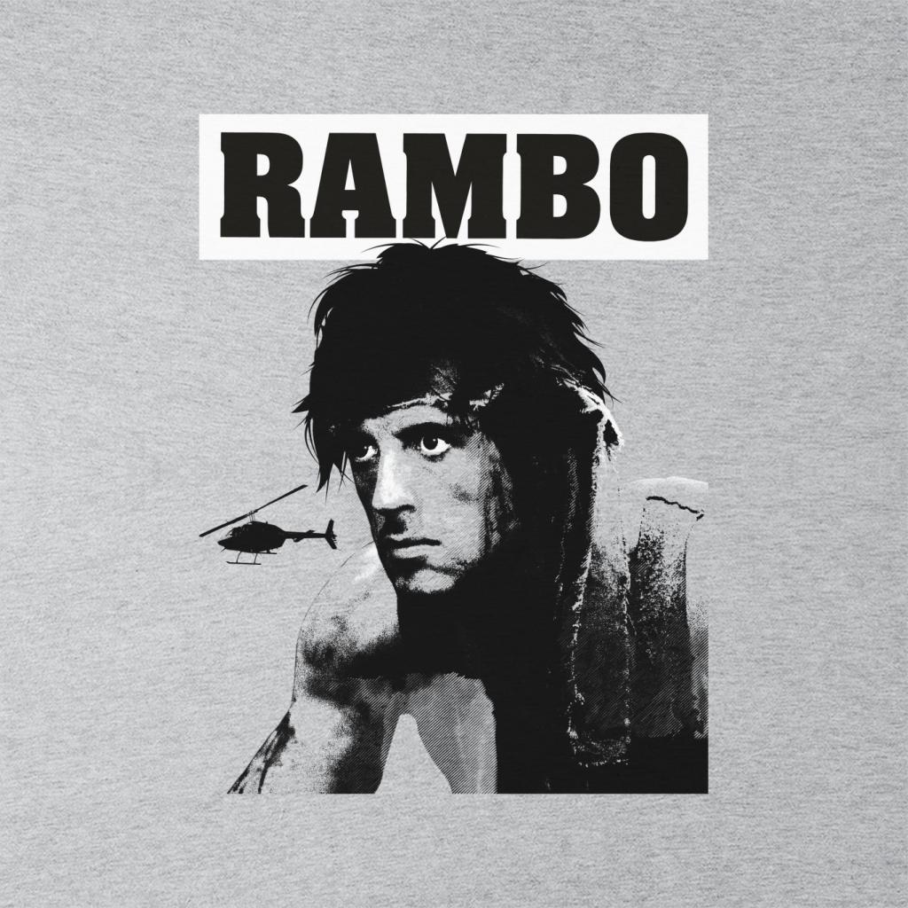 Rambo First Blood Helicopter Poster Men's T-Shirt-ALL + EVERY