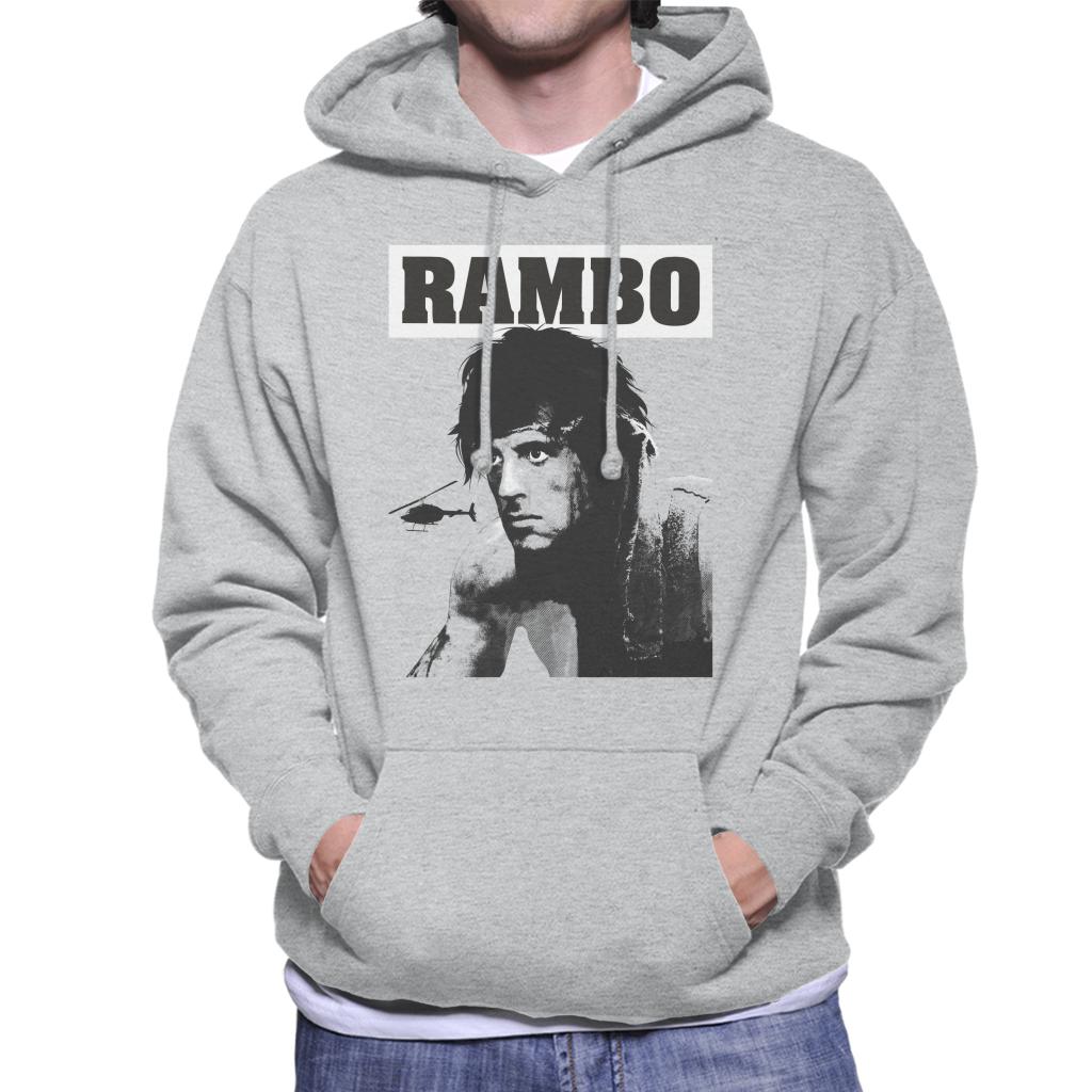 Rambo First Blood Helicopter Poster Men's Hooded Sweatshirt-ALL + EVERY