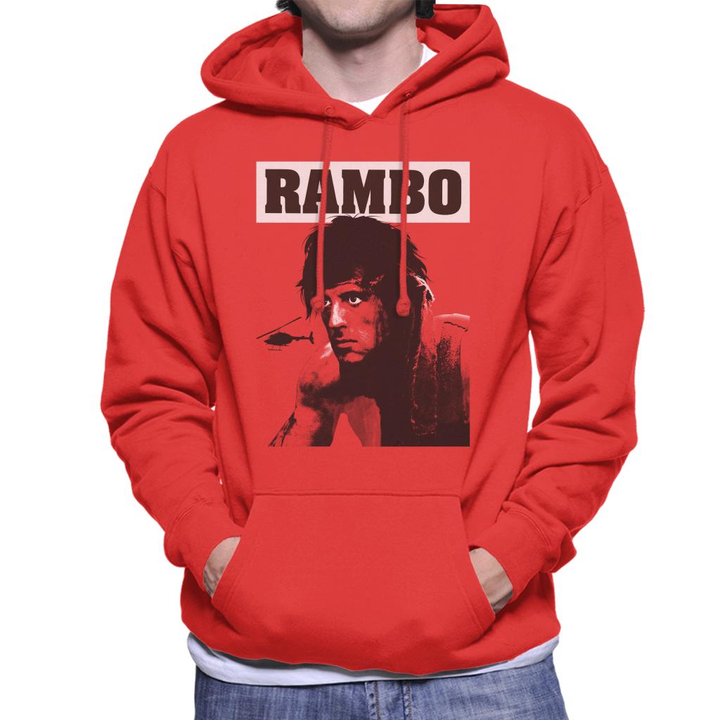 Rambo First Blood Helicopter Poster Men's Hooded Sweatshirt-ALL + EVERY