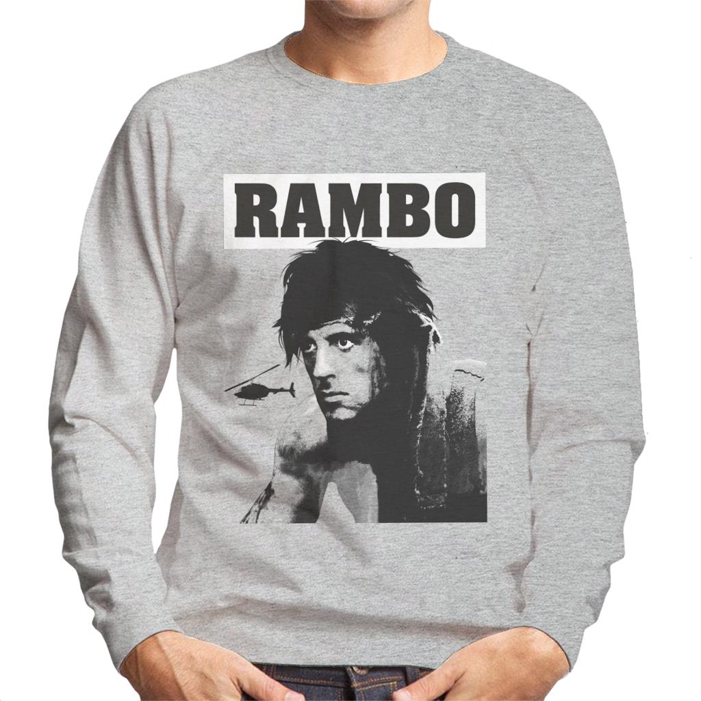 Rambo First Blood Helicopter Poster Men's Sweatshirt-ALL + EVERY