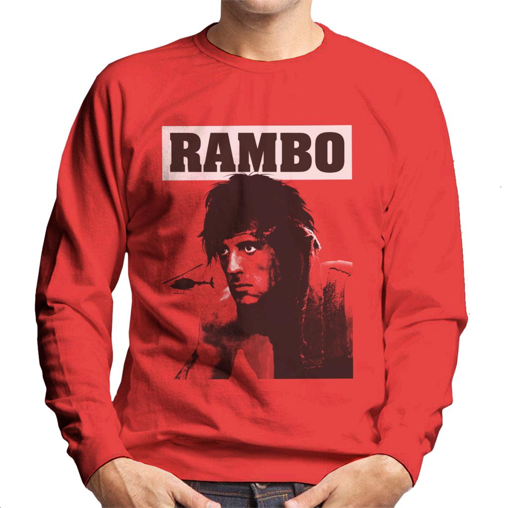 Rambo First Blood Helicopter Poster Men's Sweatshirt-ALL + EVERY