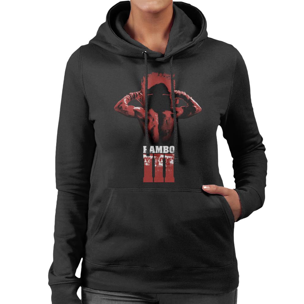 Rambo III Tying Headband Women's Hooded Sweatshirt-ALL + EVERY