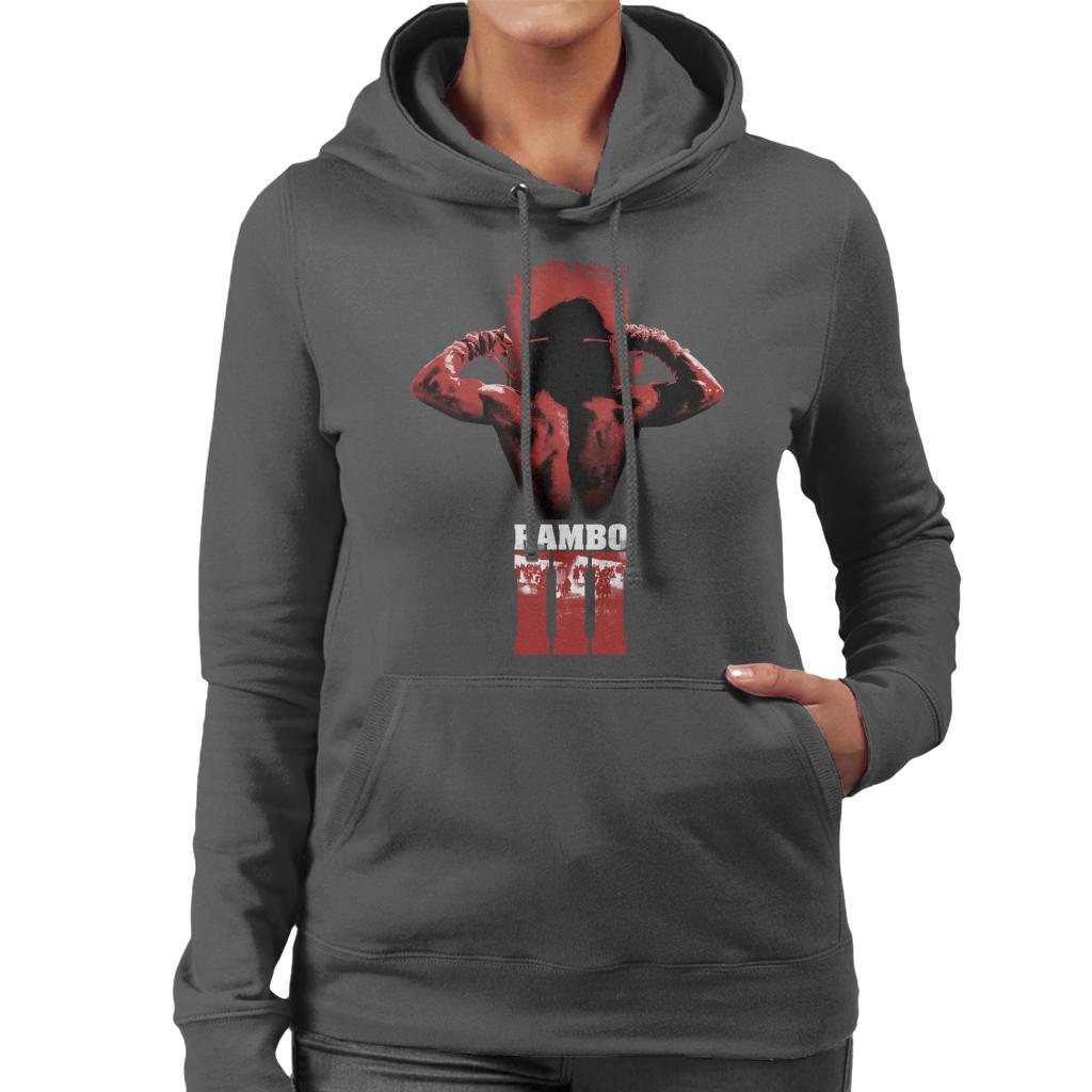 Rambo III Tying Headband Women's Hooded Sweatshirt-ALL + EVERY