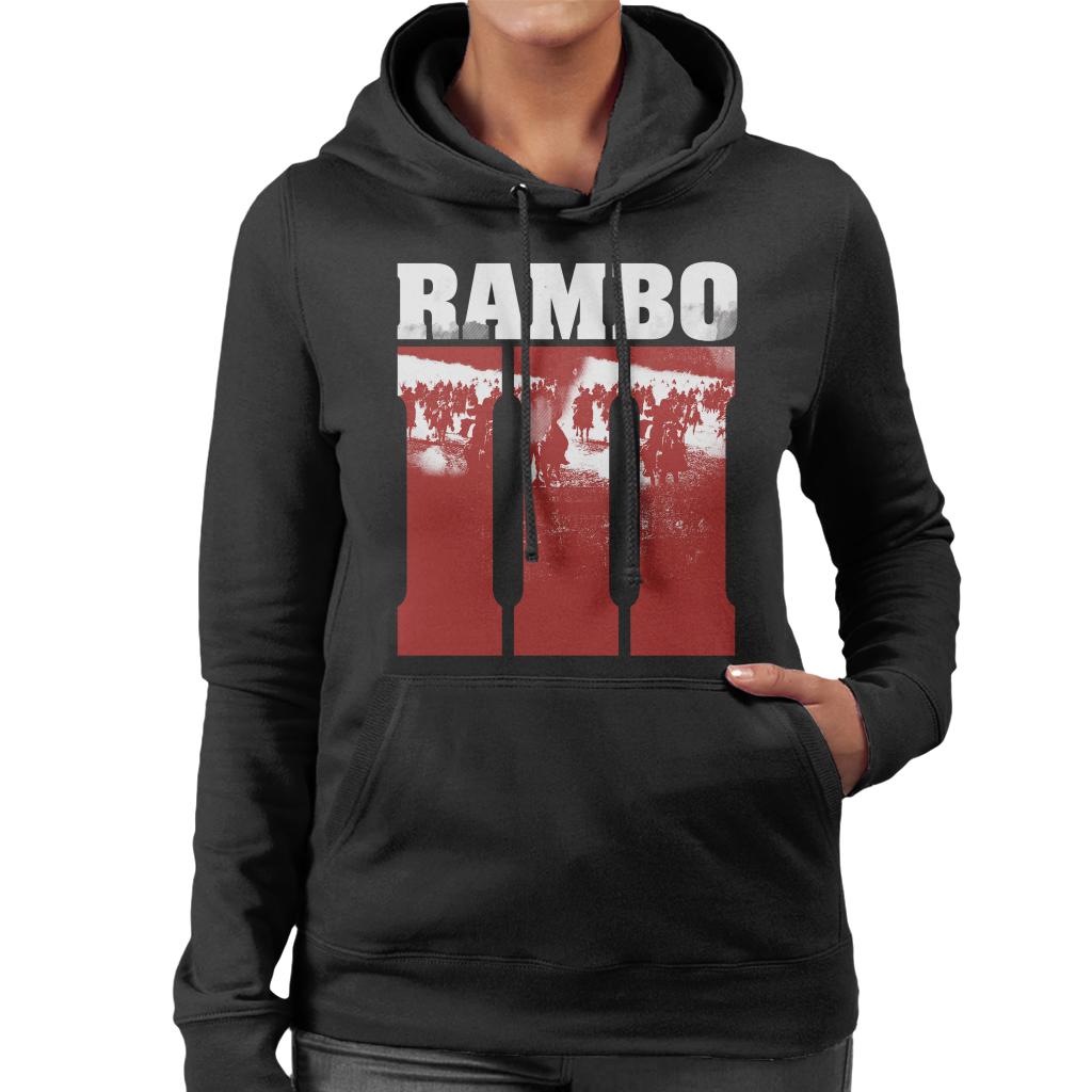 Rambo III Final Battle Scene Women's Hooded Sweatshirt-ALL + EVERY