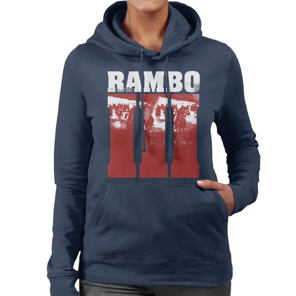 Rambo III Final Battle Scene Women's Hooded Sweatshirt-ALL + EVERY