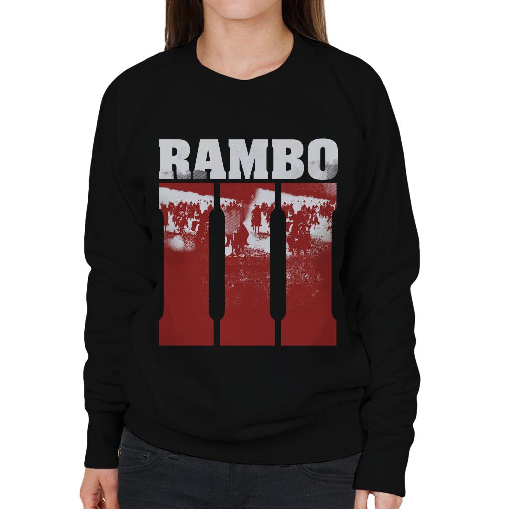 Rambo III Final Battle Scene Women's Sweatshirt-ALL + EVERY