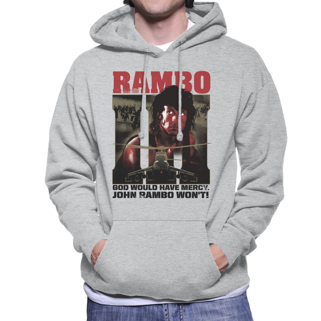 Rambo III God Would Have Mercy John Rambo Wont Men's Hooded Sweatshirt-ALL + EVERY