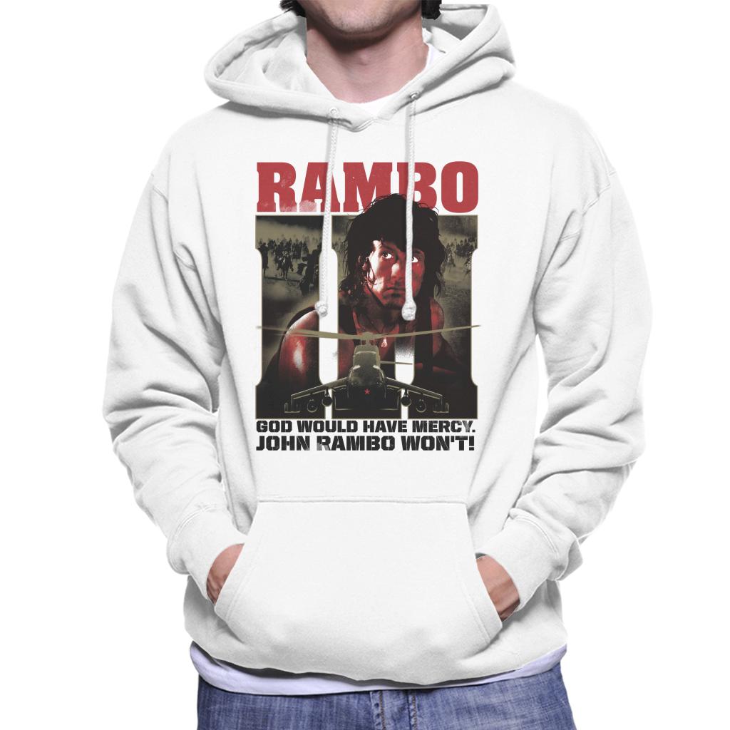 Rambo III God Would Have Mercy John Rambo Wont Men's Hooded Sweatshirt-ALL + EVERY