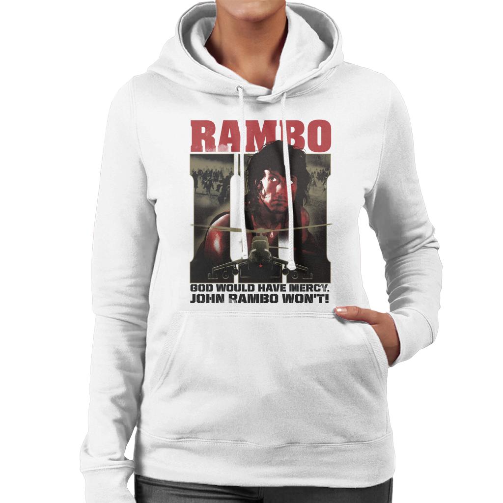 Rambo III God Would Have Mercy John Rambo Wont Women's Hooded Sweatshirt-ALL + EVERY