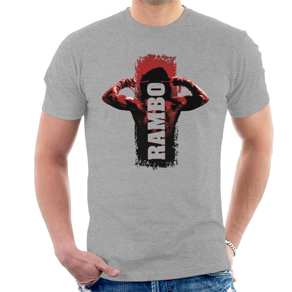 Rambo III Tying Sweatband Men's T-Shirt-ALL + EVERY