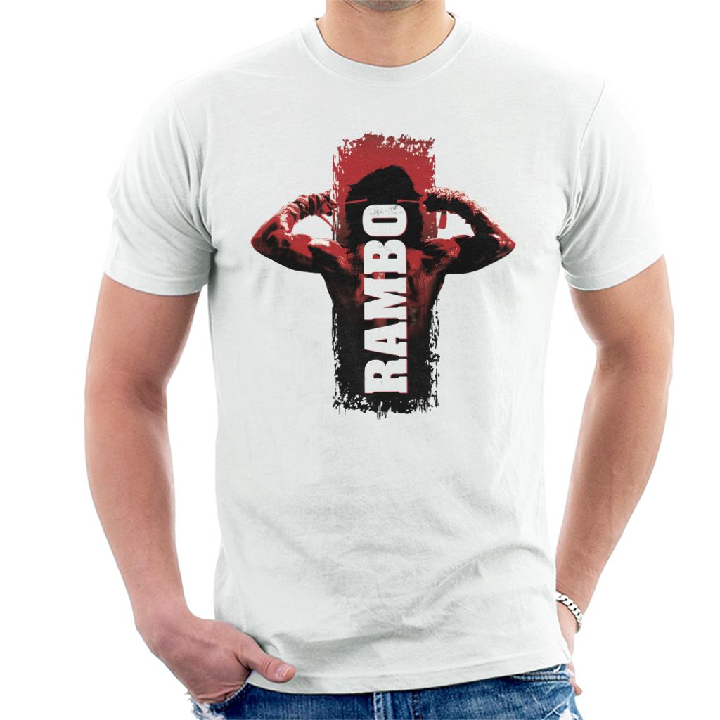 Rambo III Tying Sweatband Men's T-Shirt-ALL + EVERY