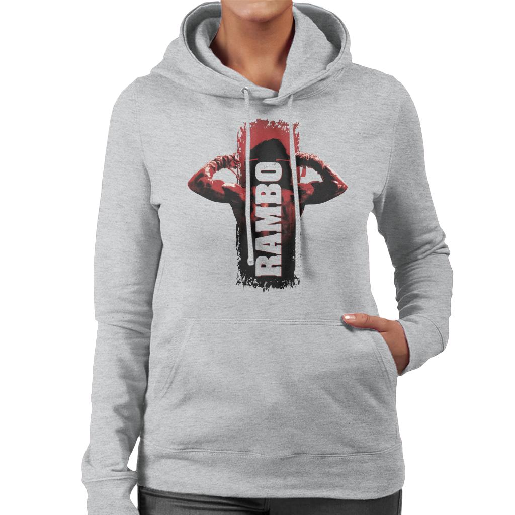 Rambo III Tying Sweatband Women's Hooded Sweatshirt-ALL + EVERY