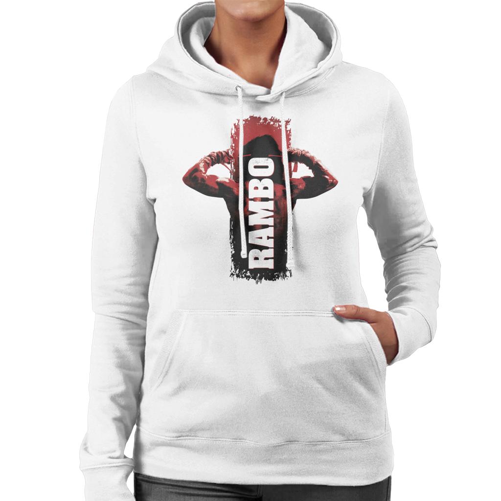 Rambo III Tying Sweatband Women's Hooded Sweatshirt-ALL + EVERY