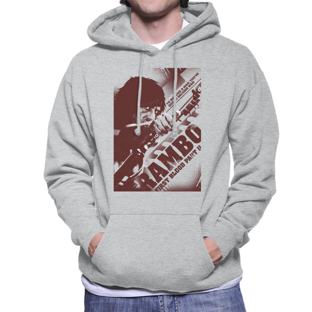 Rambo First Blood Part II Youve Got To Become War Men's Hooded Sweatshirt-ALL + EVERY