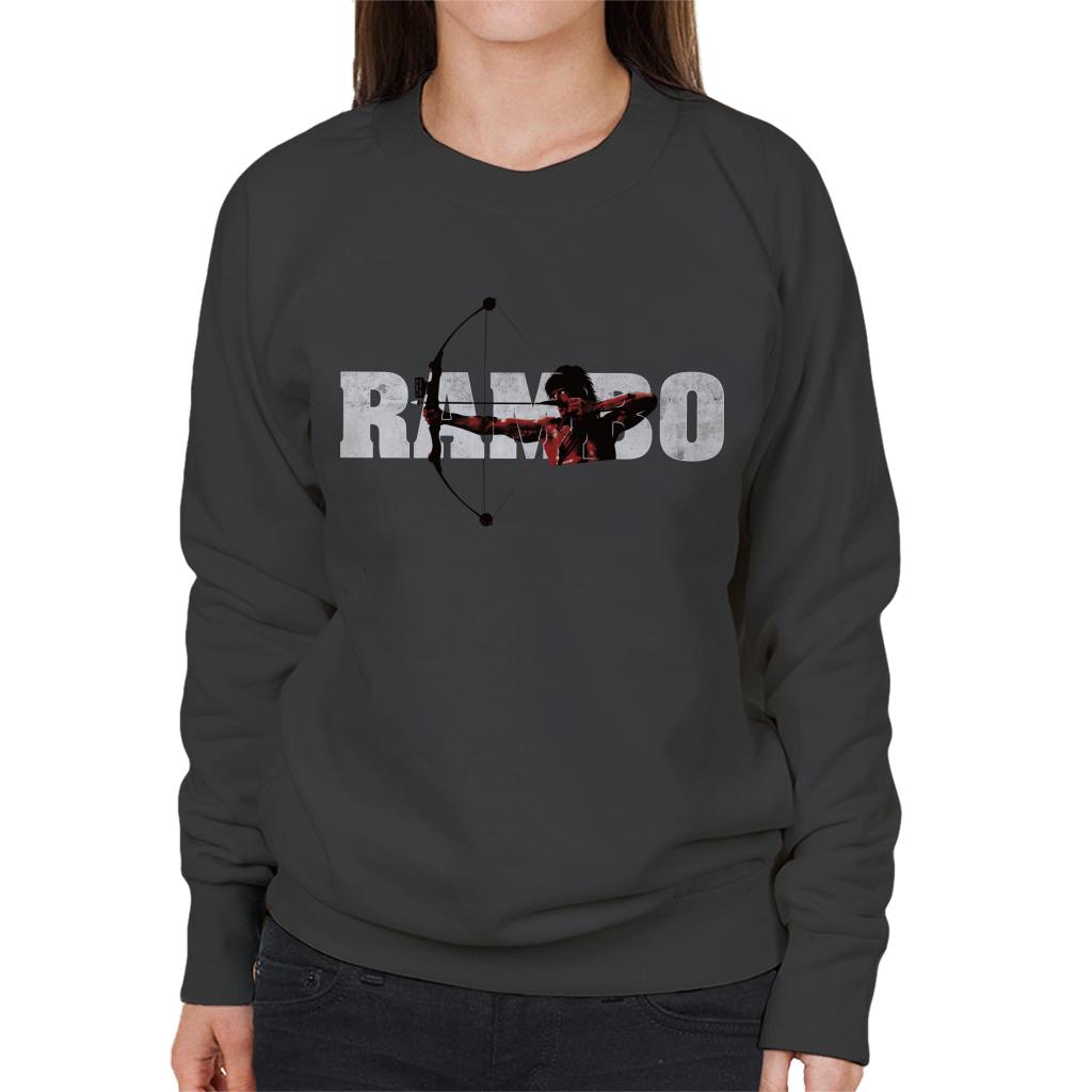 Rambo Compound Bow Women's Sweatshirt-ALL + EVERY