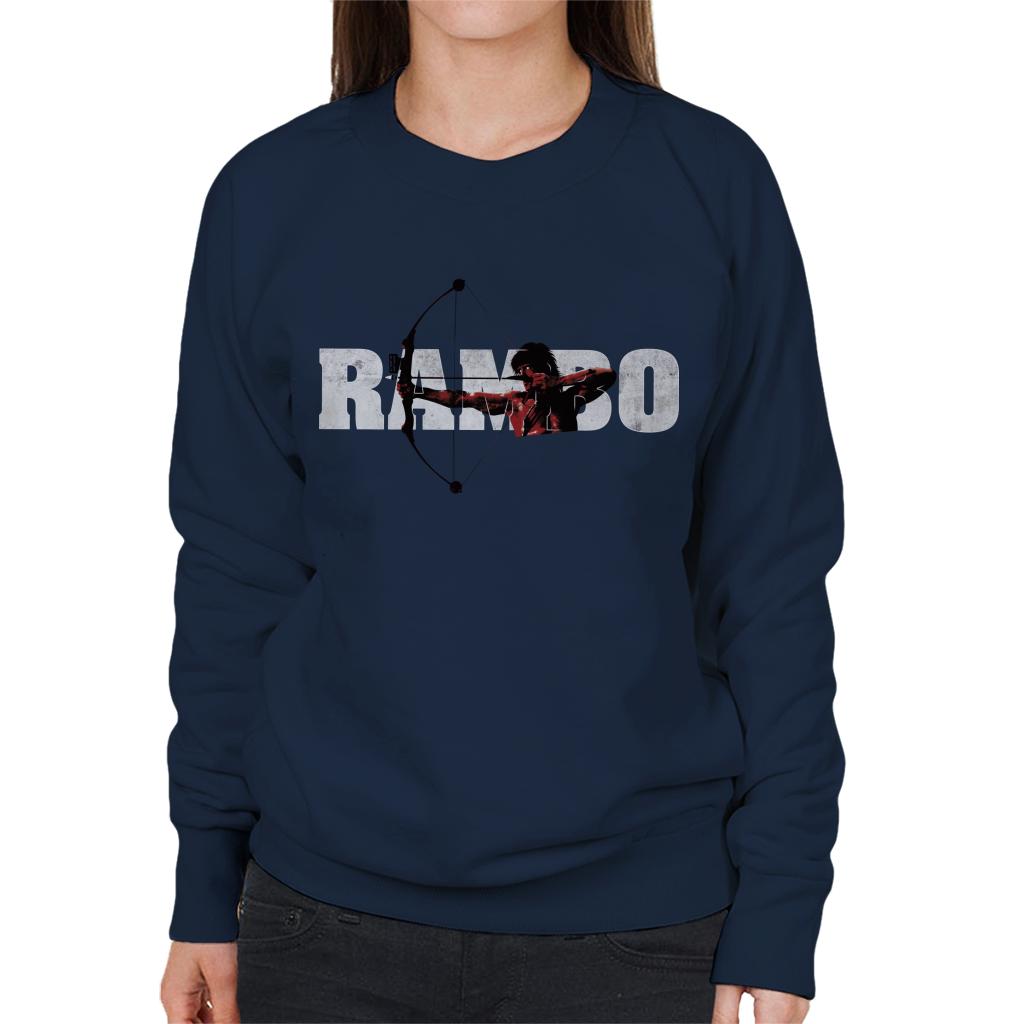 Rambo Compound Bow Women's Sweatshirt-ALL + EVERY