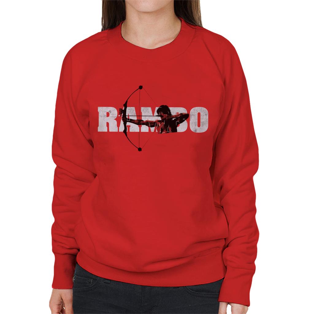 Rambo Compound Bow Women's Sweatshirt-ALL + EVERY