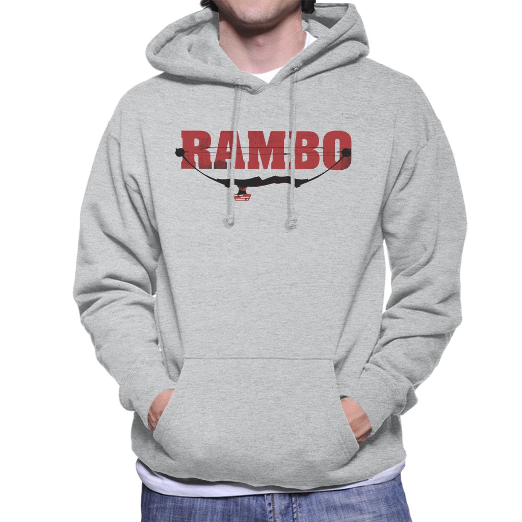 Rambo Logo Compound Bow Men's Hooded Sweatshirt-ALL + EVERY