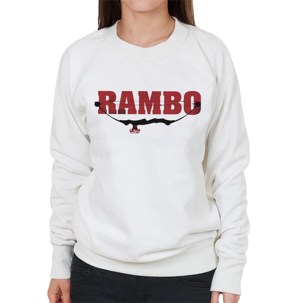 Rambo Logo Compound Bow Women's Sweatshirt-ALL + EVERY