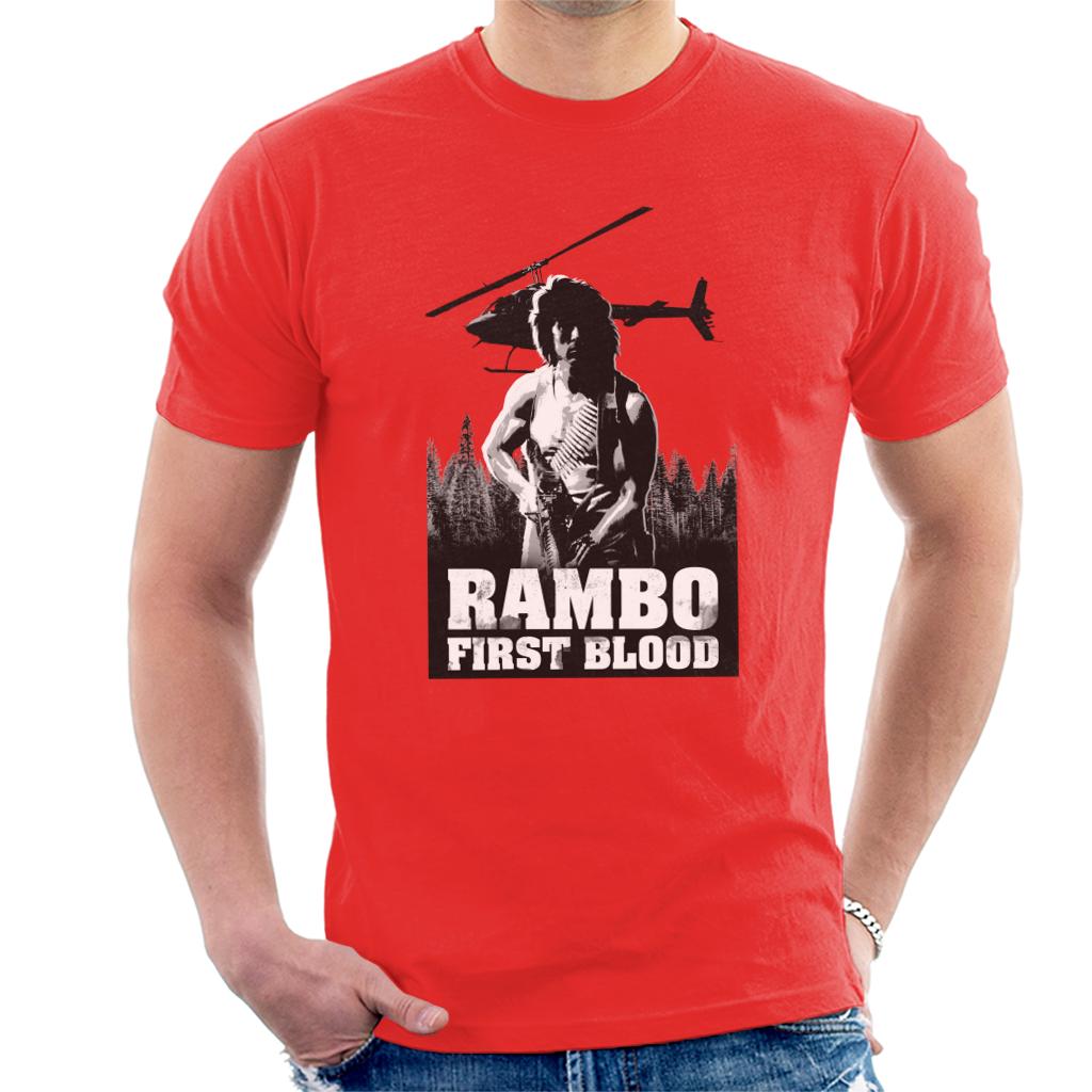 Rambo First Blood Forest Hunt Men's T-Shirt-ALL + EVERY