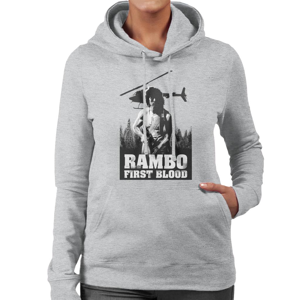 Rambo First Blood Forest Hunt Women's Hooded Sweatshirt-ALL + EVERY