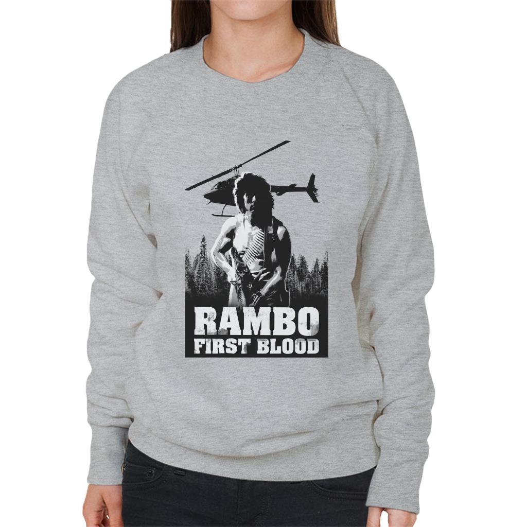 Rambo First Blood Forest Hunt Women's Sweatshirt-ALL + EVERY