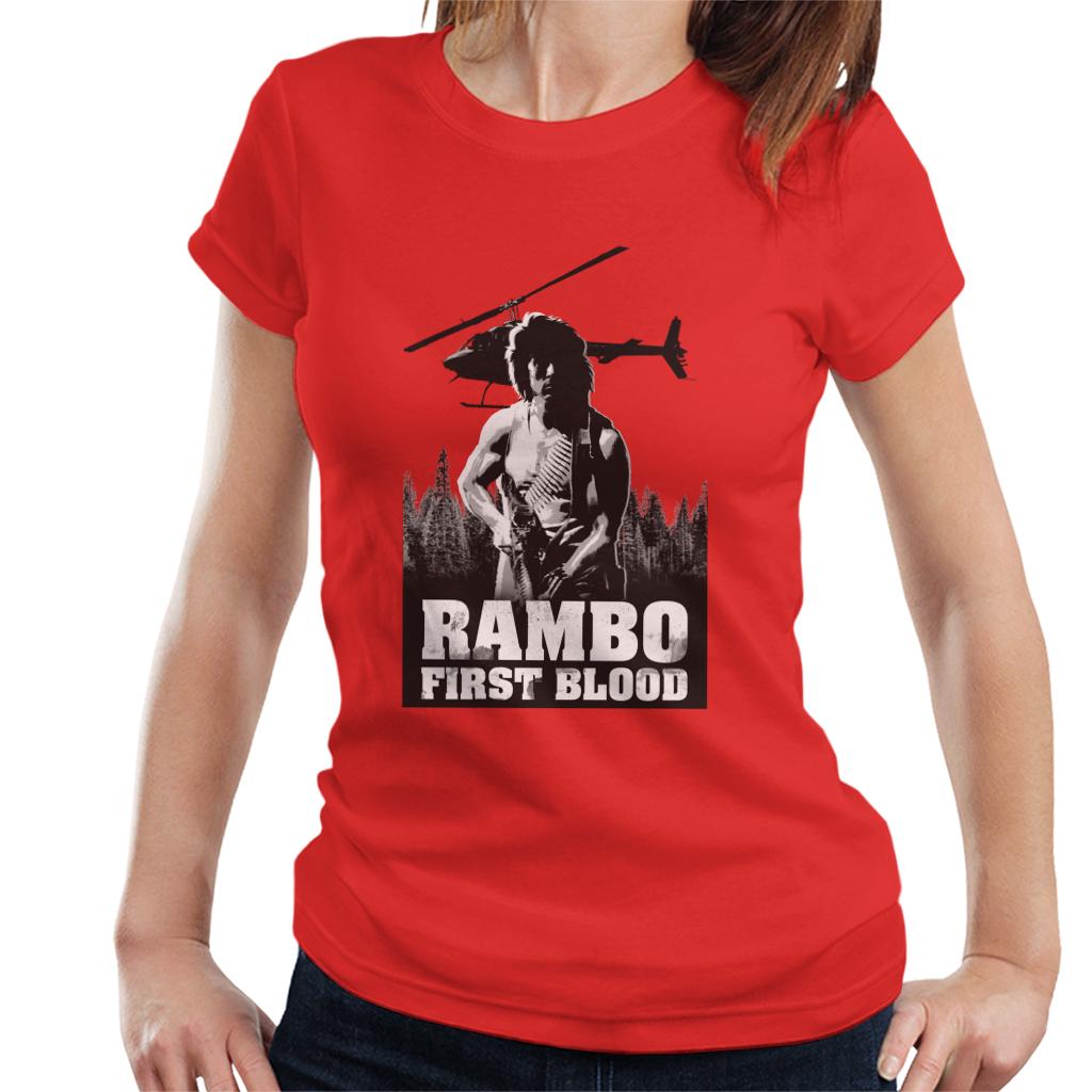 Rambo First Blood Forest Hunt Women's T-Shirt-ALL + EVERY