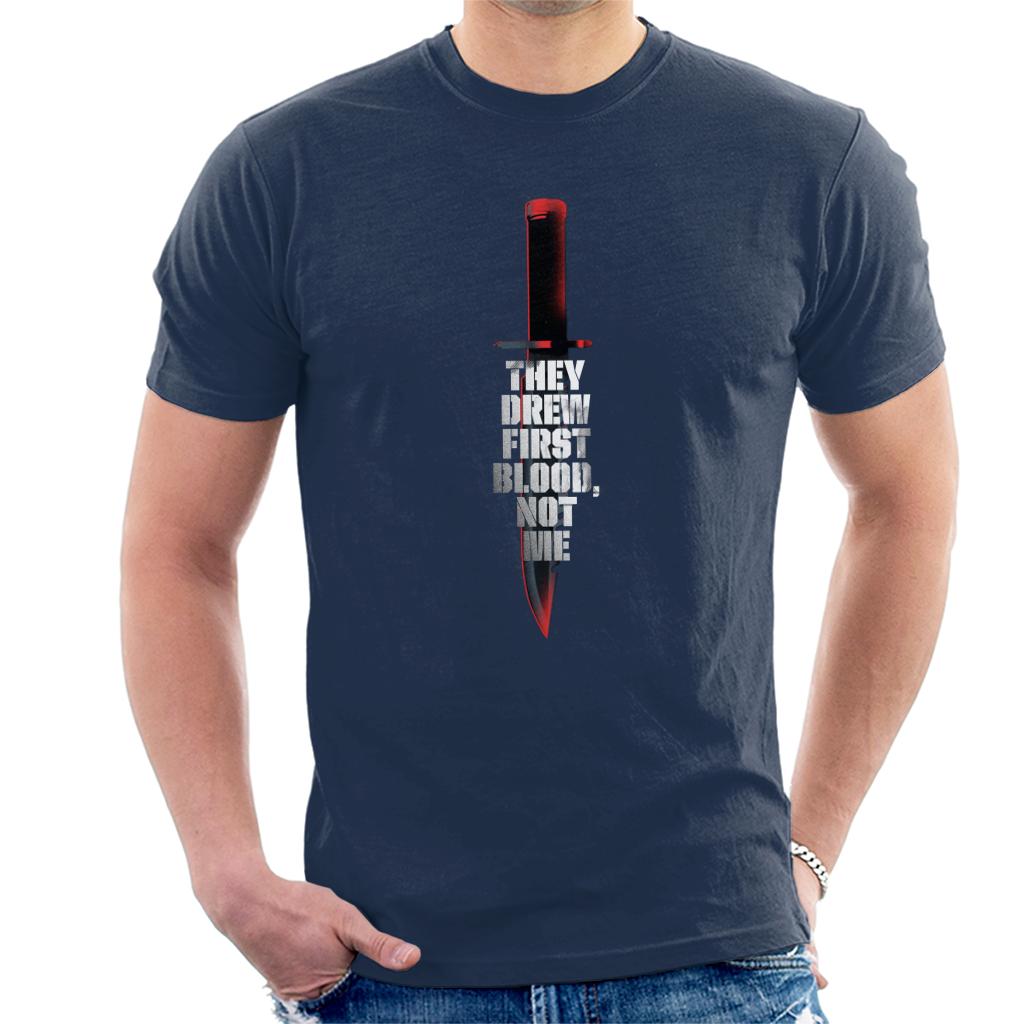 Rambo First Blood They Drew First Blood Not Me Men's T-Shirt-ALL + EVERY